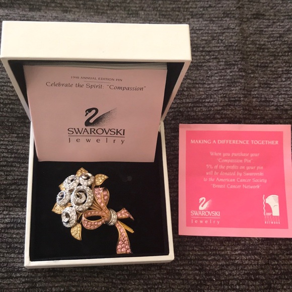 Swarovski signed 1998 Compassion Annual Add. Pin.